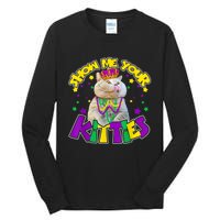 Show Me Your Kitties Mardi Gras Party Cat Tall Long Sleeve T-Shirt