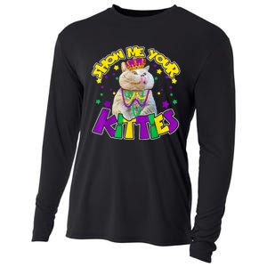 Show Me Your Kitties Mardi Gras Party Cat Cooling Performance Long Sleeve Crew