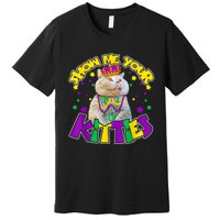 Show Me Your Kitties Mardi Gras Party Cat Premium T-Shirt