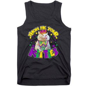 Show Me Your Kitties Mardi Gras Party Cat Tank Top