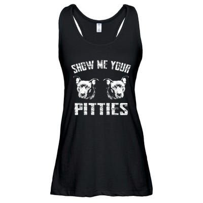 Show Me Your Pitties Pitbul Lovers Dog Adult Humor Ladies Essential Flowy Tank