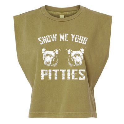 Show Me Your Pitties Pitbul Lovers Dog Adult Humor Garment-Dyed Women's Muscle Tee