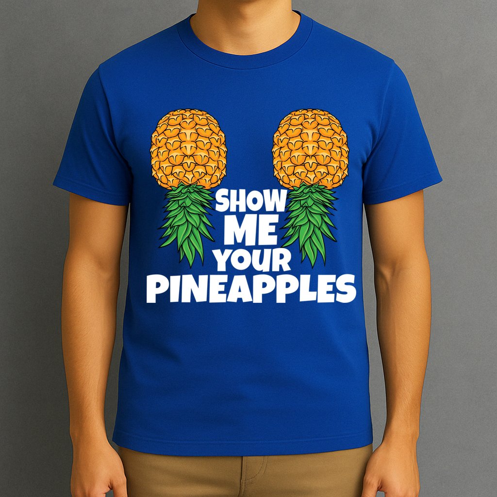 Show Me Your Pineapples Swinger Upside Down Pineapple Cool Gift T-Shirt