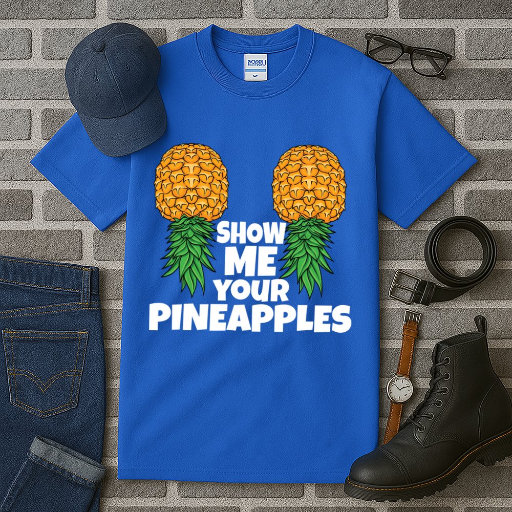 Show Me Your Pineapples Swinger Upside Down Pineapple Cool Gift Tall T-Shirt