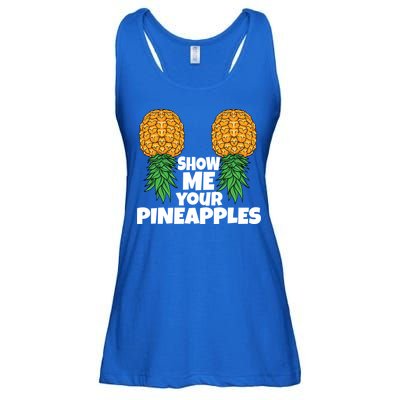 Show Me Your Pineapples Swinger Upside Down Pineapple Cool Gift Ladies Essential Flowy Tank