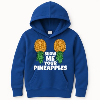 Show Me Your Pineapples Swinger Upside Down Pineapple Cool Gift Kids Hoodie