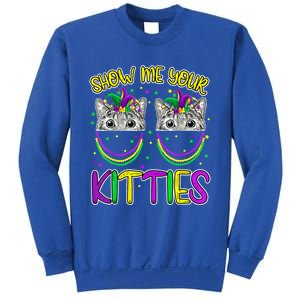 Show Me Your Kitties Cute Cat Masked Mardi Gras Cat Lovers Cute Gift Sweatshirt