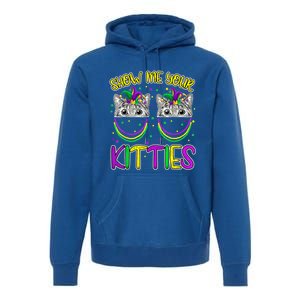 Show Me Your Kitties Cute Cat Masked Mardi Gras Cat Lovers Cute Gift Premium Hoodie