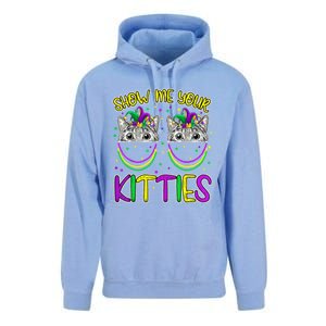 Show Me Your Kitties Cute Cat Masked Mardi Gras Cat Lovers Cute Gift Unisex Surf Hoodie