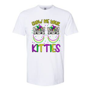 Show Me Your Kitties Cute Cat Masked Mardi Gras Cat Lovers Cute Gift Softstyle CVC T-Shirt