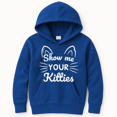 Show Me Your Kitties Dirty Cat Pun Gift Kids Hoodie