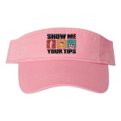 Show Me Your Tips Bar Mixologist Barmaid Bartender Gift Valucap Bio-Washed Visor