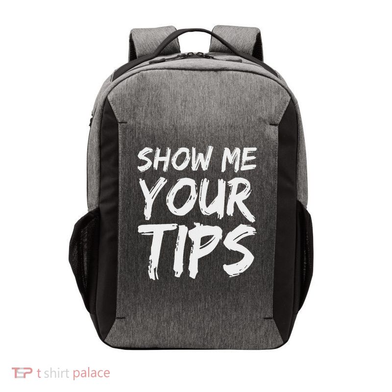 Show Me Your Tips Bartender Funny Bartending Men Women Vector Backpack