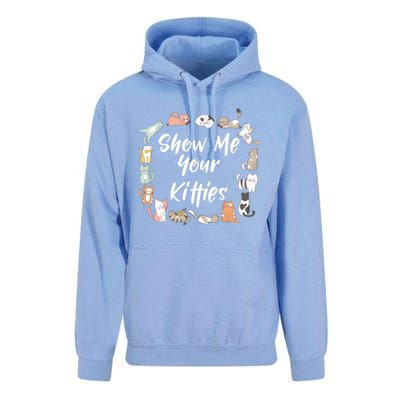 Show Me Your Kitties Funny Cat Lovers Cute Gift Unisex Surf Hoodie