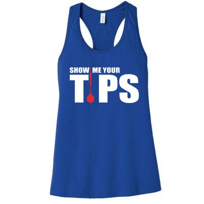 Show Me Your Tips Dart Player Dartboard Darts Gift Women's Racerback Tank