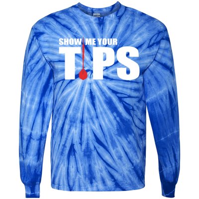 Show Me Your Tips Dart Player Dartboard Darts Gift Tie-Dye Long Sleeve Shirt