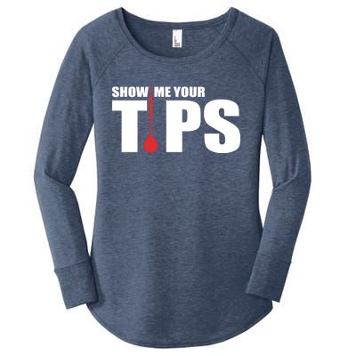 Show Me Your Tips Dart Player Dartboard Darts Gift Women's Perfect Tri Tunic Long Sleeve Shirt