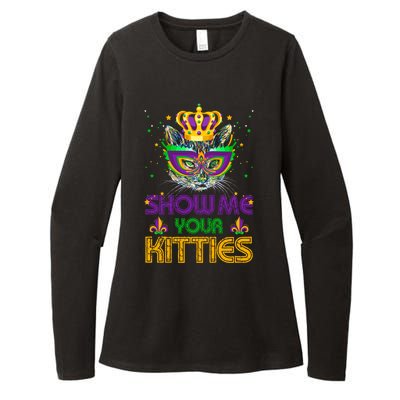 Show Me Your Kitties Mardi Gras Cool Gift Naughty Mardi Gras Cool Gift Womens CVC Long Sleeve Shirt