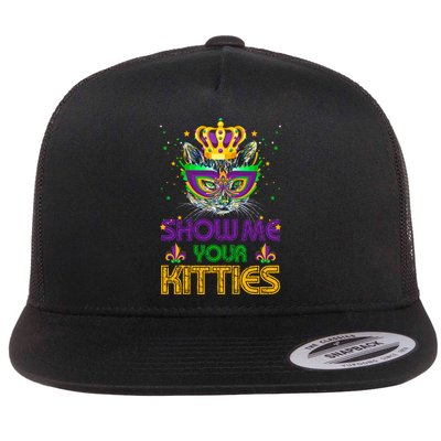 Show Me Your Kitties Mardi Gras Cool Gift Naughty Mardi Gras Cool Gift Flatbill Hat