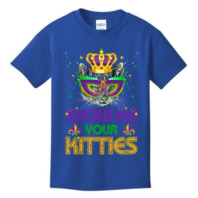 Show Me Your Kitties Mardi Gras Cool Gift Naughty Mardi Gras Cool Gift Kids T-Shirt