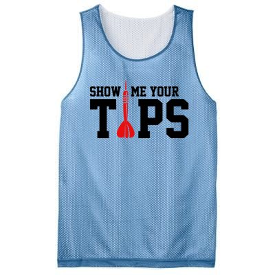 Show Me Your Tips Dart Player Darting Dartboard Triple 20 Gift Mesh Reversible Basketball Jersey Tank