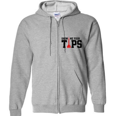 Show Me Your Tips Dart Player Darting Dartboard Triple 20 Gift Full Zip Hoodie