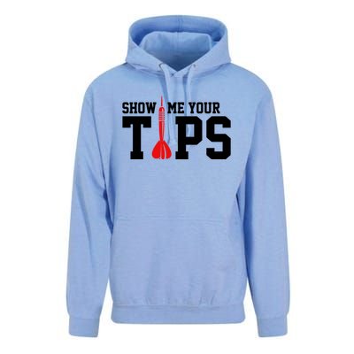 Show Me Your Tips Dart Player Darting Dartboard Triple 20 Gift Unisex Surf Hoodie