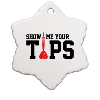 Show Me Your Tips Dart Player Darting Dartboard Triple 20 Gift Ceramic Star Ornament