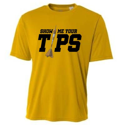 Show Me Your Tips Dart Player Darting Dartboard Triple 20 Gift Cooling Performance Crew T-Shirt