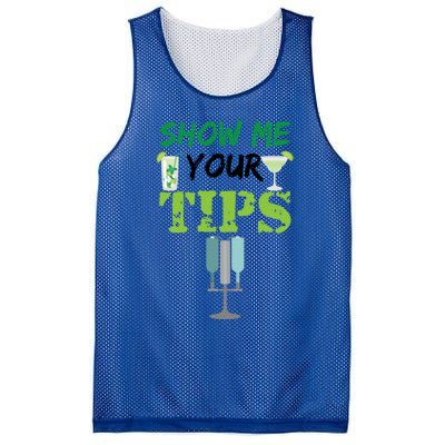 Show Me Your Tips Ings Funny Bartender Gift Mesh Reversible Basketball Jersey Tank