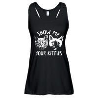 Show Me Your Kitties Funny Cat Lover Ladies Essential Flowy Tank