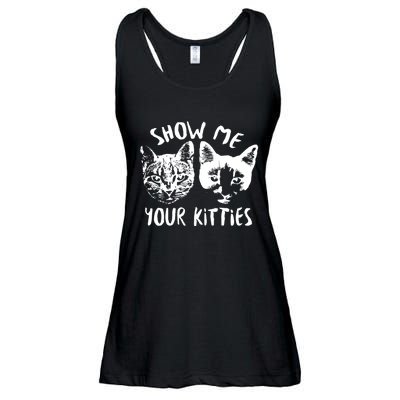 Show Me Your Kitties Funny Cat Lover Ladies Essential Flowy Tank