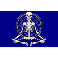 Skeleton Meditating Yoga Namaste 7 Chakras Spooky Halloween Gift Bumper Sticker