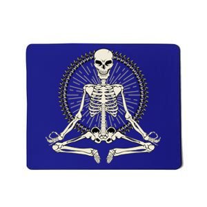 Skeleton Meditating Yoga Namaste 7 Chakras Spooky Halloween Gift Mousepad