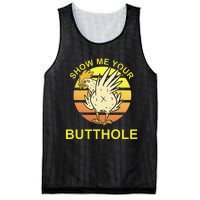 Show me your Butthole - Funny Butthole Chicken Mesh Reversible Basketball Jersey Tank