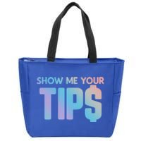 Show Me Your Tips Server Gift Zip Tote Bag