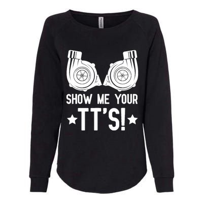 Show Me Your TTs Street Racing Twin Turbo Womens California Wash Sweatshirt