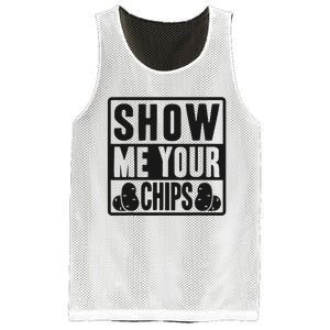 Show Me Your Chips Funny Potato Chips Mesh Reversible Basketball Jersey Tank