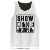 Show Me Your Chips Funny Potato Chips Mesh Reversible Basketball Jersey Tank