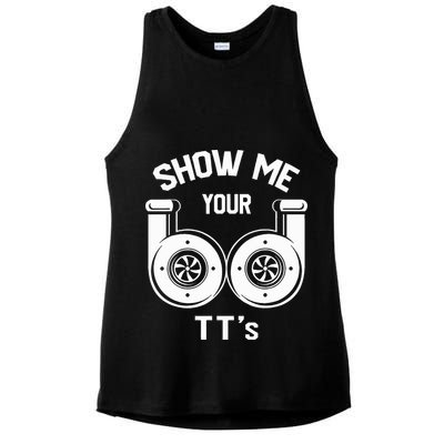 Show Me Your TT's Funny Twin Turbo Car Enthusiast Gift  Ladies PosiCharge Tri-Blend Wicking Tank