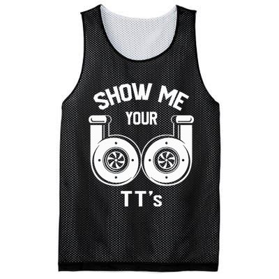 Show Me Your TT's Funny Twin Turbo Car Enthusiast Gift  Mesh Reversible Basketball Jersey Tank