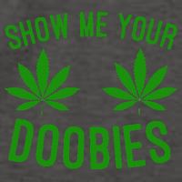 Show Me Your Doobies Funny Weed Smoker Marijuana High Vector Backpack