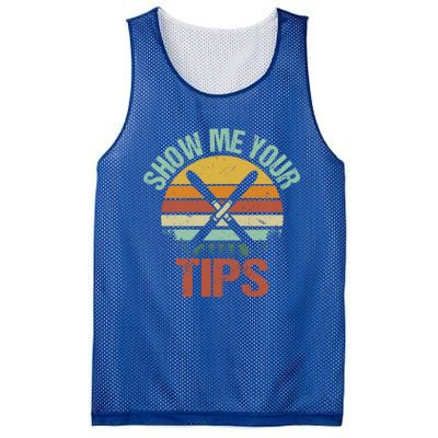 Show Me Your Tips Funny Freestyle Snow Skiing Gift Mesh Reversible Basketball Jersey Tank