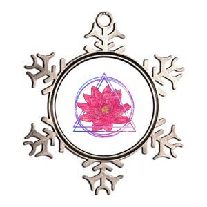 Spiritual Meditation Yoga Lotus Flower Gift Metallic Star Ornament