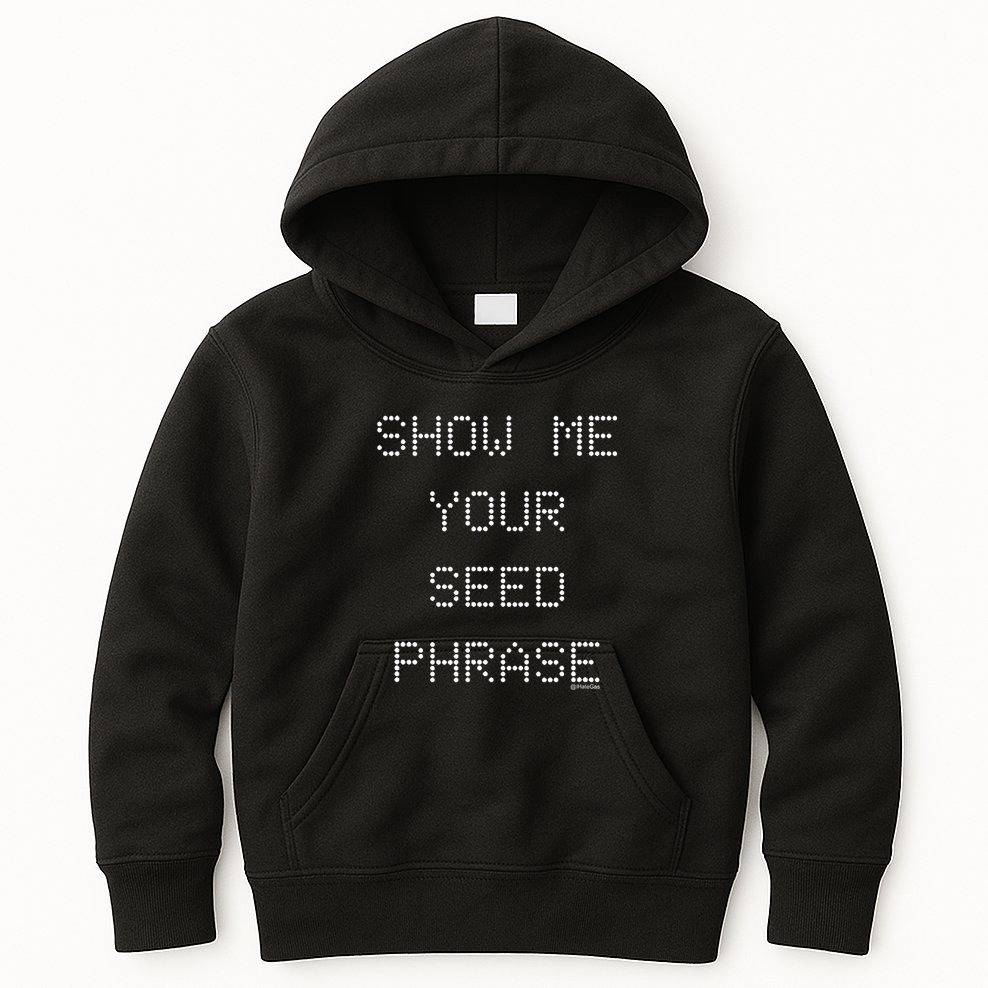 Show Me Your Seed Phrase Kids Hoodie