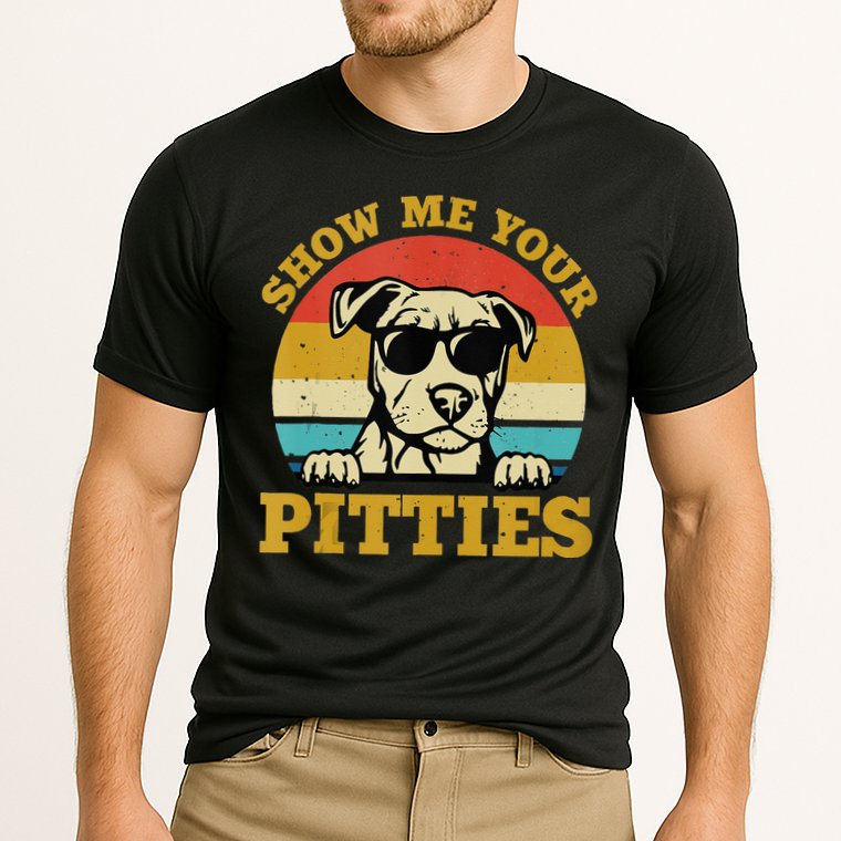 Show Me Your Pitties Funny Pitbull Dog Lovers Cooling Performance Crew T-Shirt