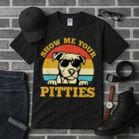Show Me Your Pitties Funny Pitbull Dog Lovers Tall T-Shirt