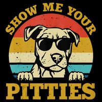 Show Me Your Pitties Funny Pitbull Dog Lovers Tall T-Shirt
