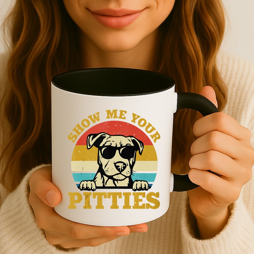 Show Me Your Pitties Funny Pitbull Dog Lovers Mug