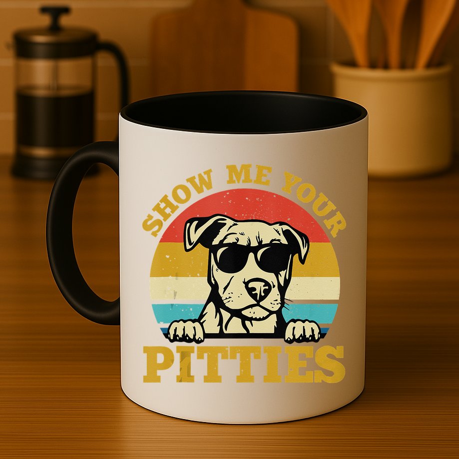 Show Me Your Pitties Funny Pitbull Dog Lovers Mug